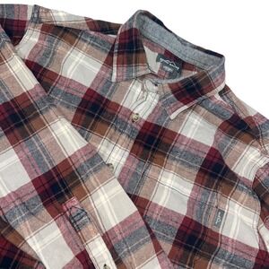 Eddie Bauer Mens Plaid Flannel Shirt Long Sleeve Button Up Casual Outdoor XL
